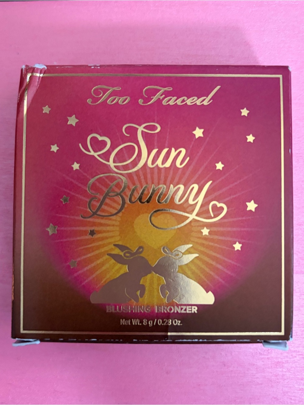 🌸🐰 Too Faced Sun Bunny Bronzer – Fuchsia Pink 🐰🌸